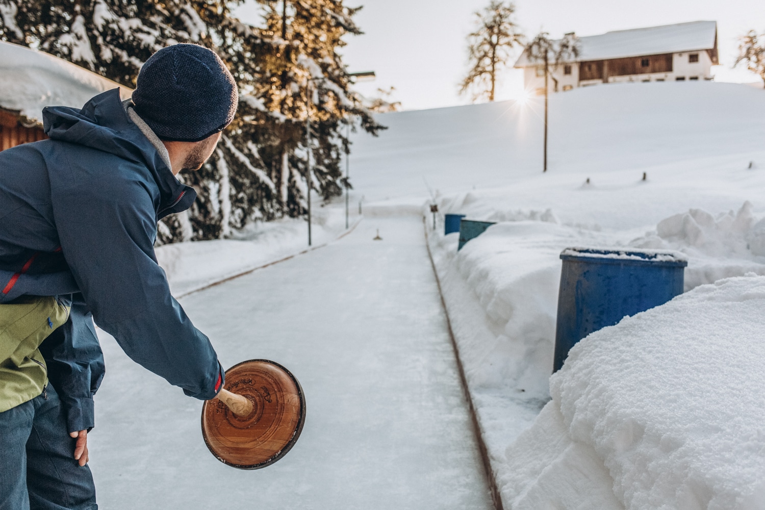 Eisstockschießen in Altenmarkt-Zauchensee - Winterurlaub am Bauernhofurlaub Sinnhubgut